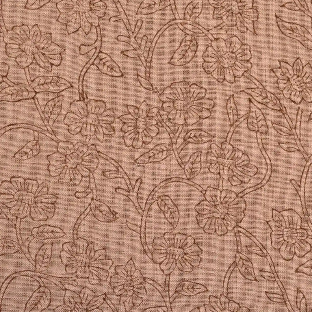 Petal Breeze Plum Linen Fabric