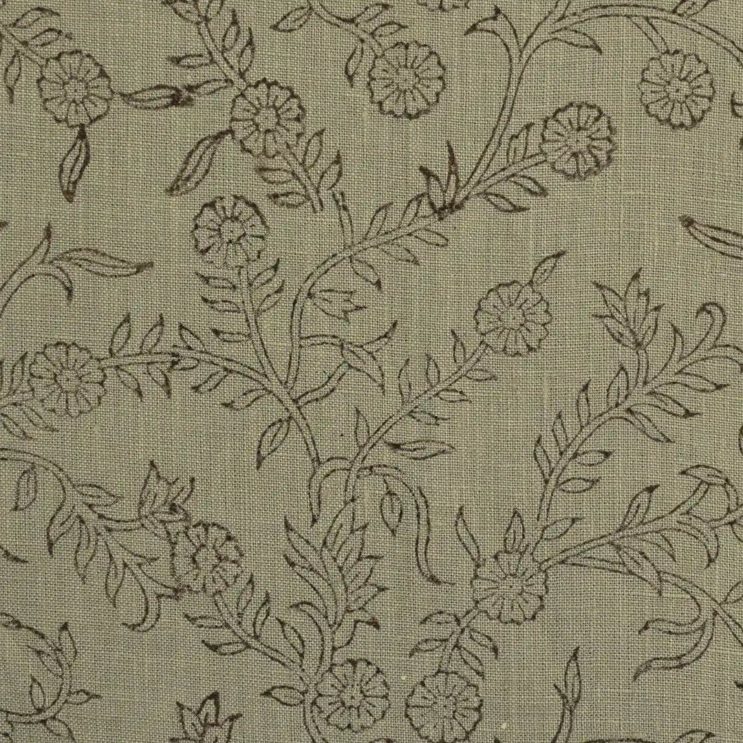 Lush Veil Dark Brown Linen Fabric