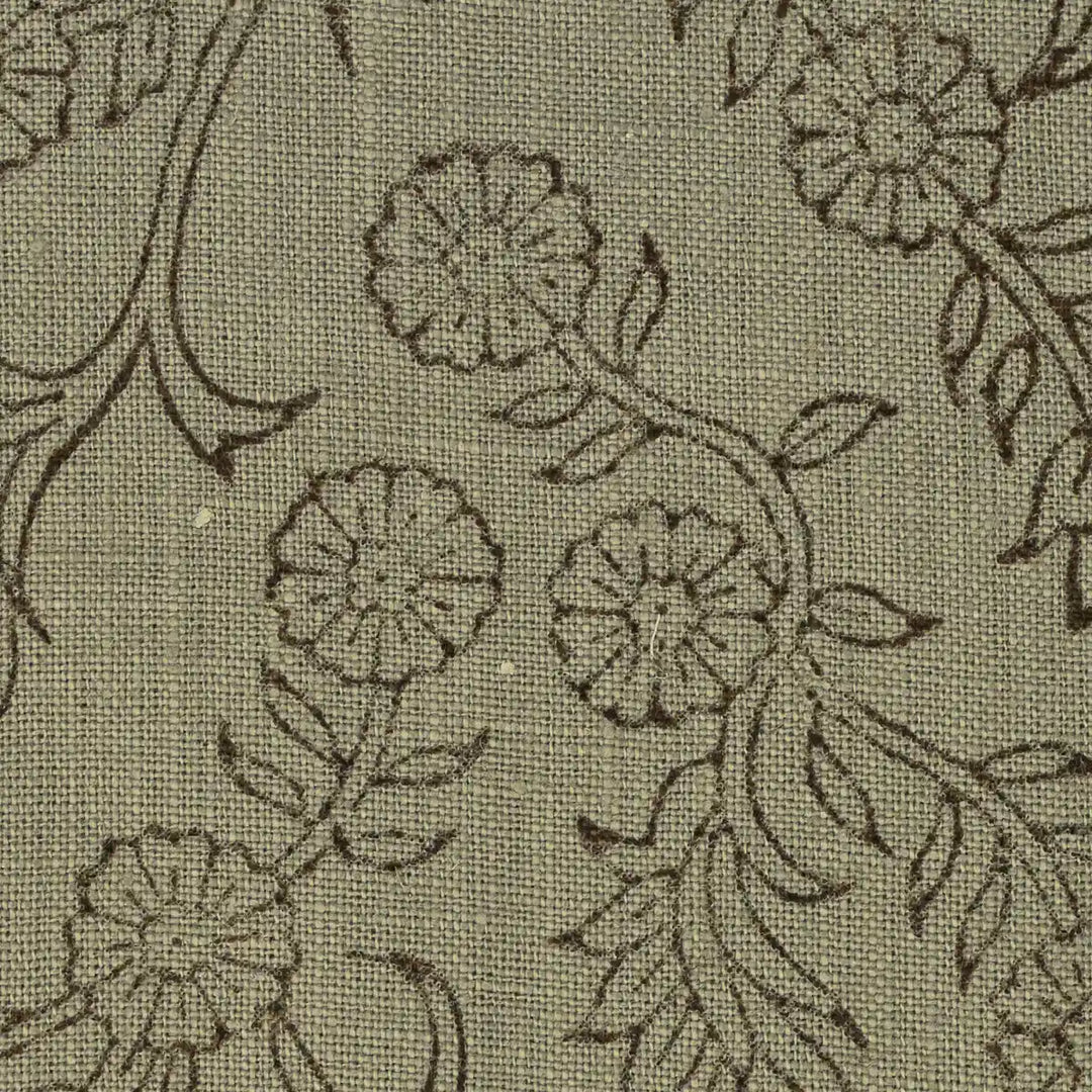 Lush Veil Dark Brown Linen Fabric
