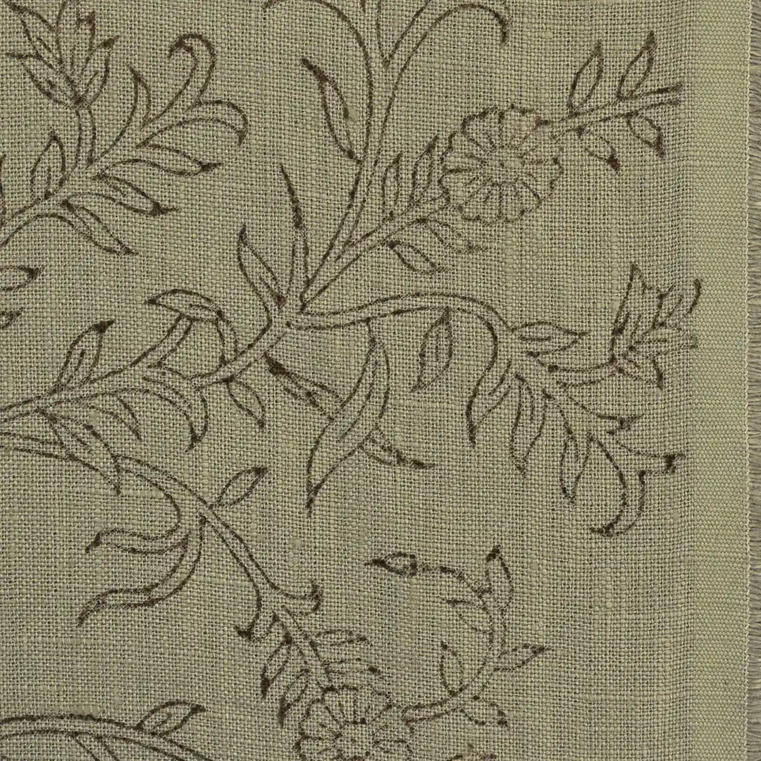 Lush Veil Dark Brown Linen Fabric