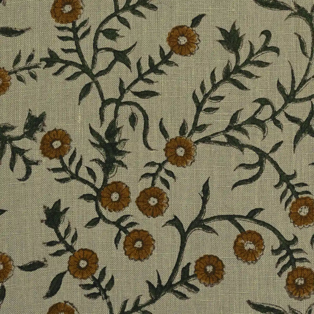 Lush Veil Caramel Linen Fabric
