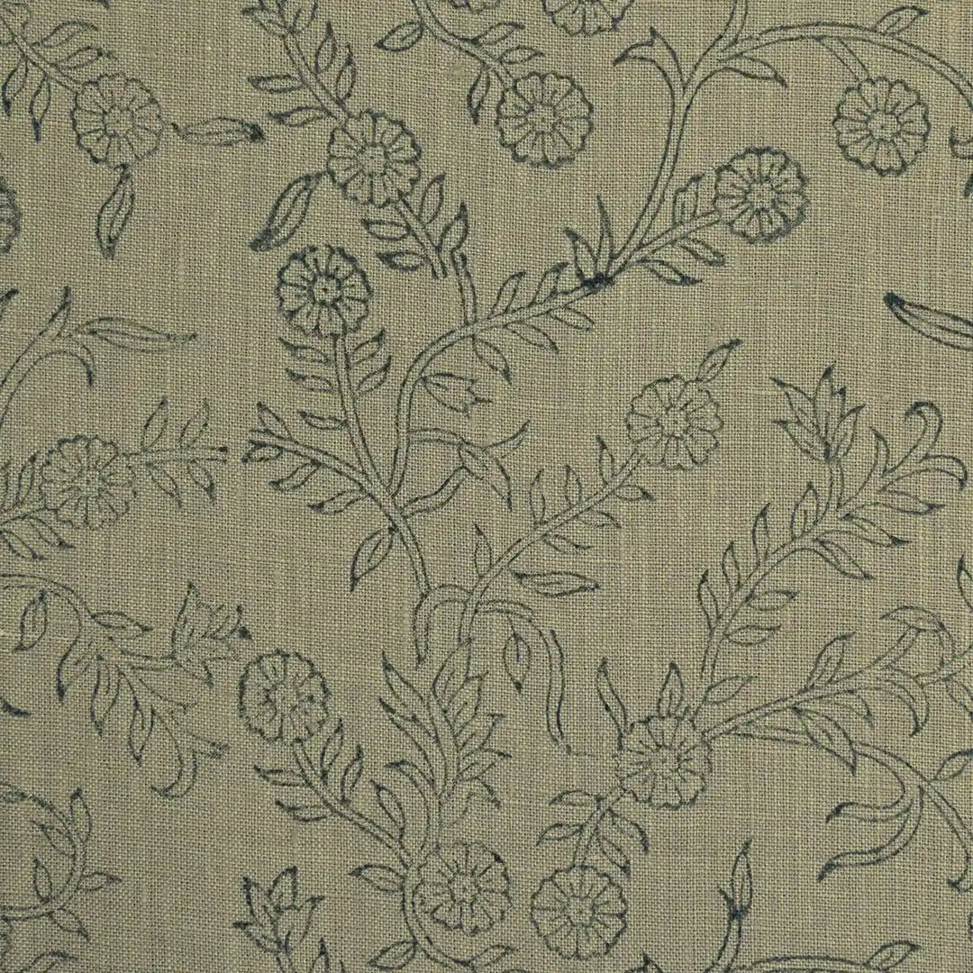 Lush Veil Blue Linen Fabric
