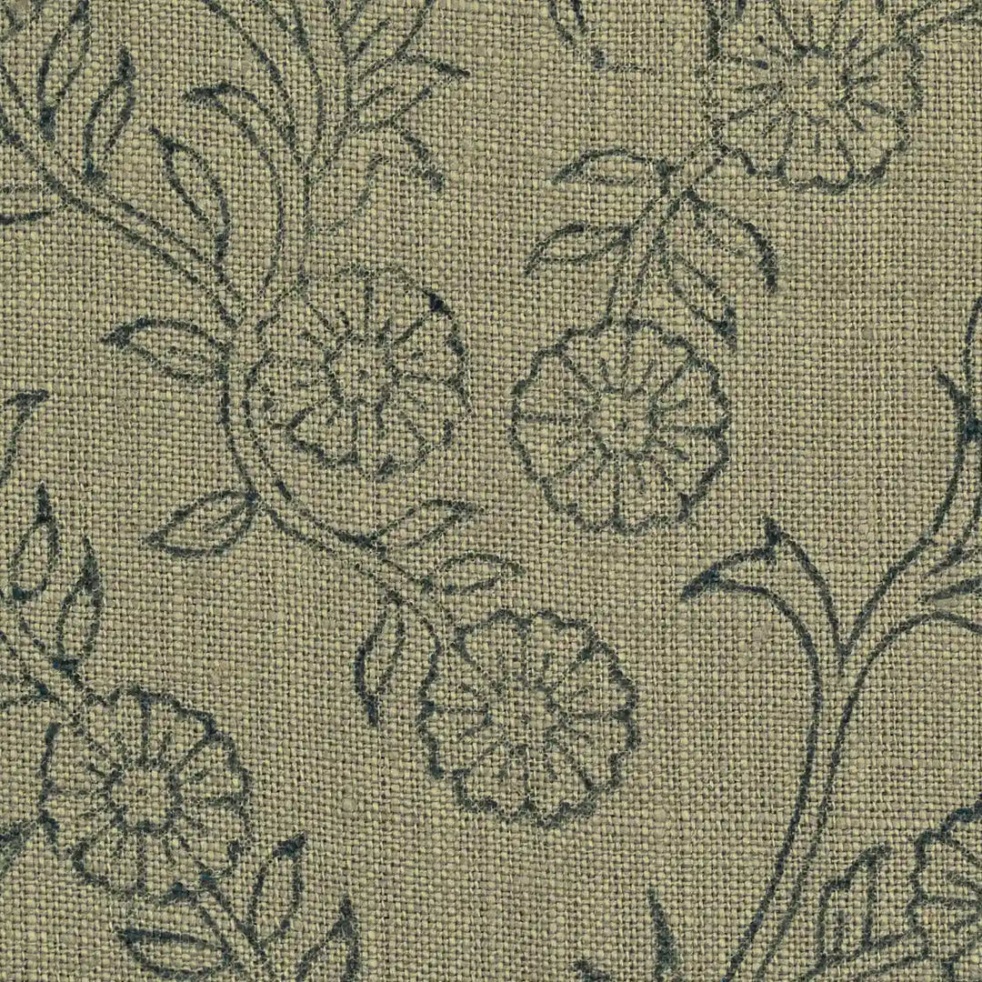 Lush Veil Blue Linen Fabric