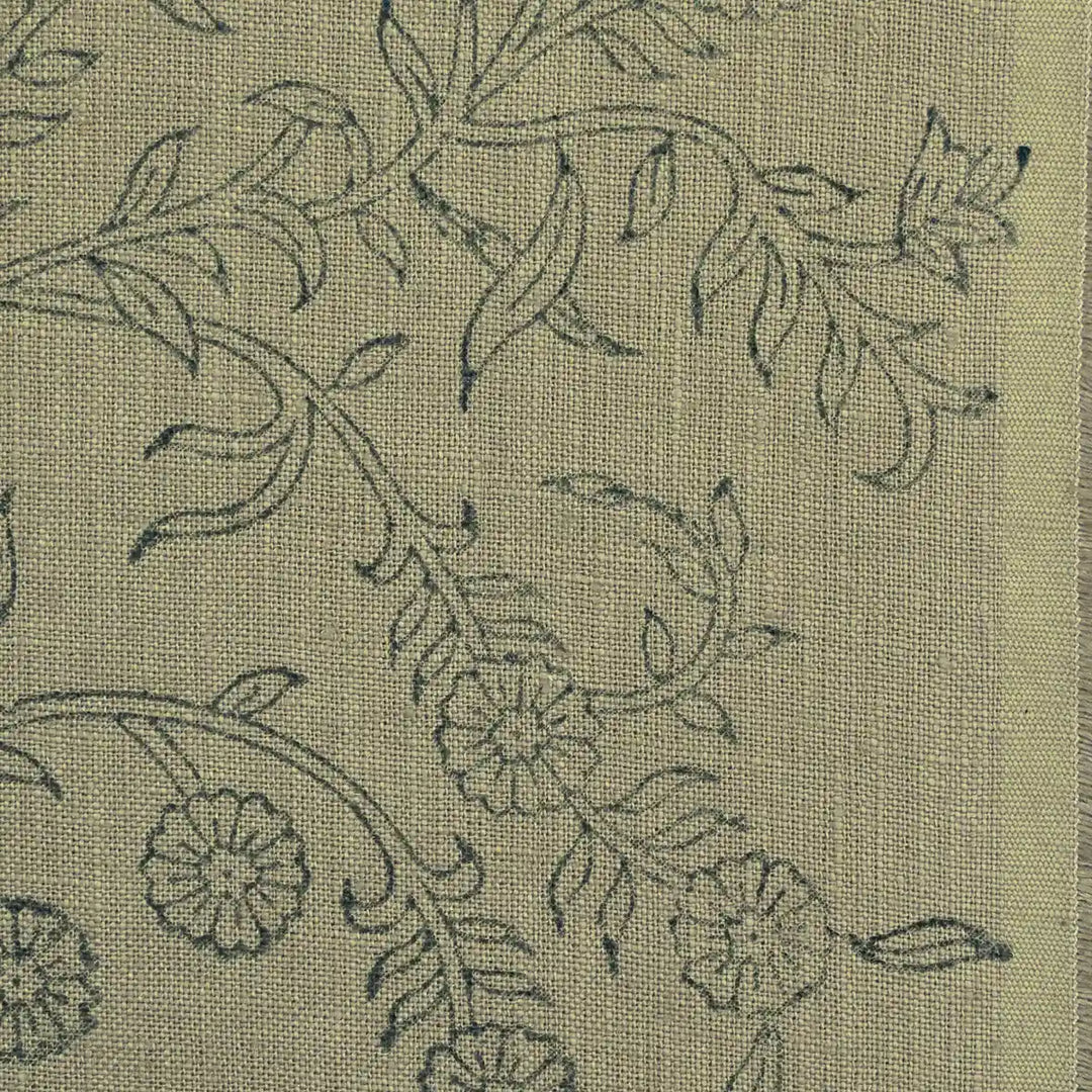 Lush Veil Blue Linen Fabric