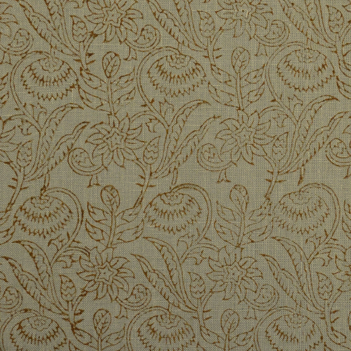 Hugo Floral Block Print Solid Linen Fabric