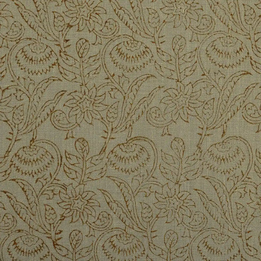 Soft Canopy Rust Linen Fabric