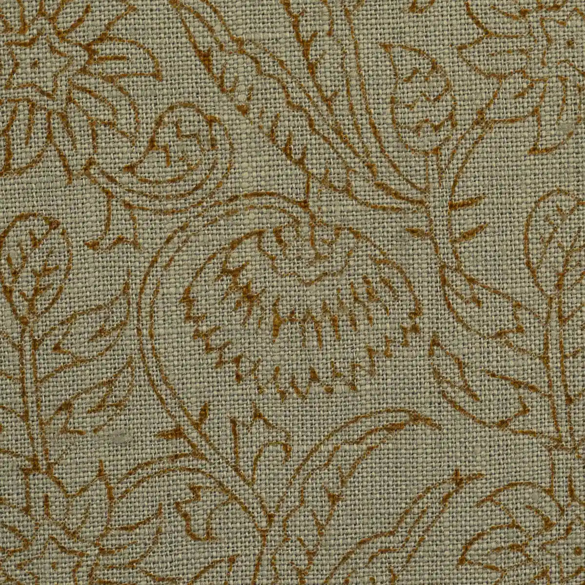 Soft Canopy Rust Linen Fabric