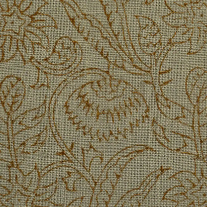 Soft Canopy Rust Linen Fabric