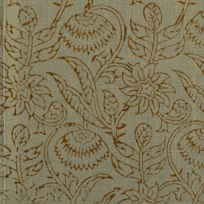 Hugo Floral Block Print Solid Linen Fabric