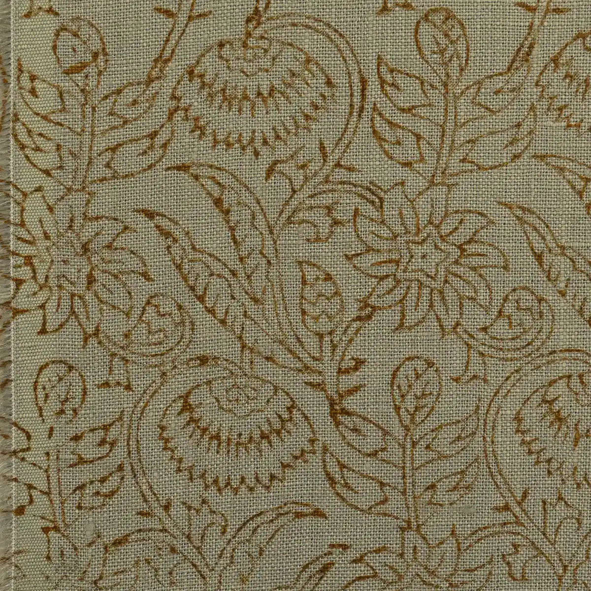 Soft Canopy Rust Linen Fabric
