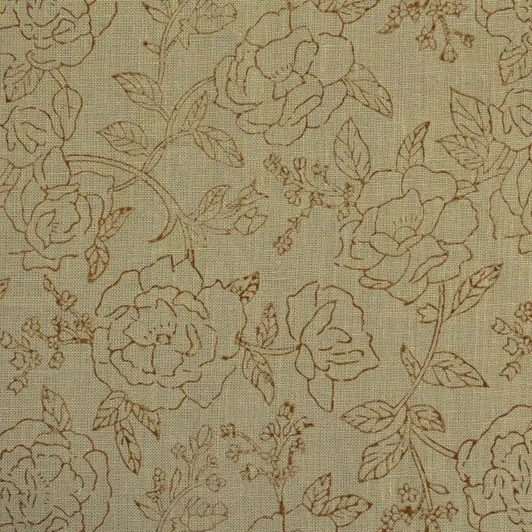 Dune Botanica Tan Dust Linen Fabric