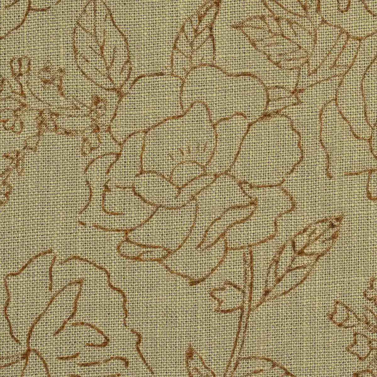 Dune Botanica Tan Dust Linen Fabric