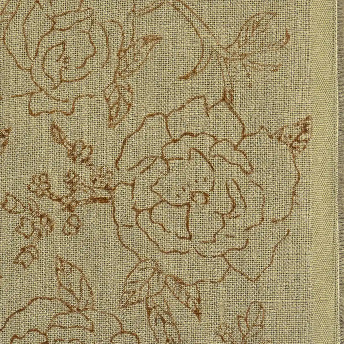 Dune Botanica Tan Dust Linen Fabric