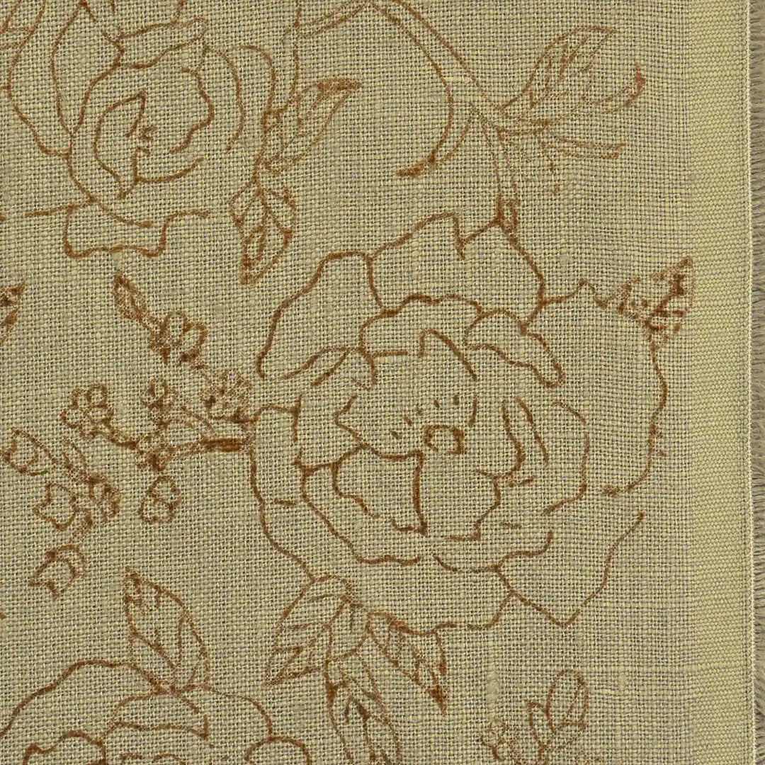 Dune Botanica Tan Dust Linen Fabric