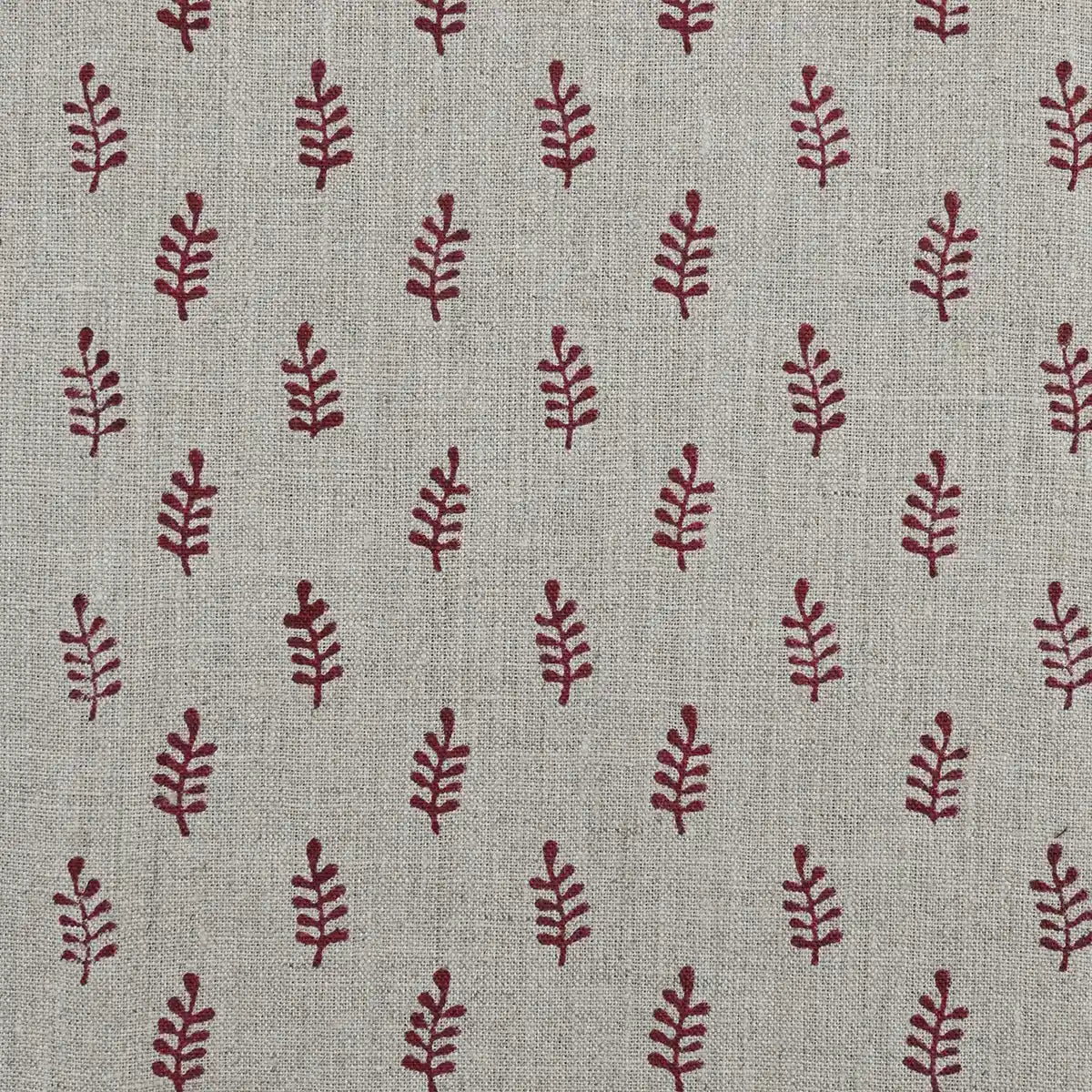 Noslen Floral Block Print Linen Fabric