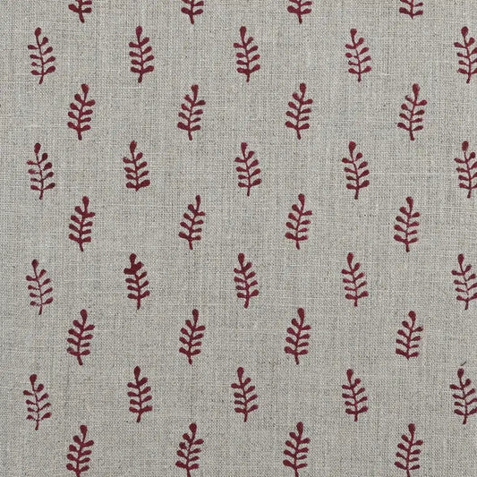 Noslen Floral Block Print Linen Fabric