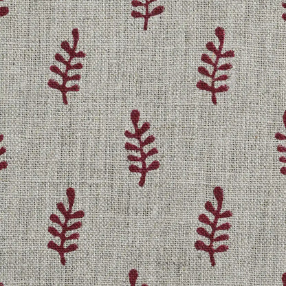 Noslen Floral Block Print Linen Fabric