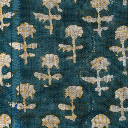 Jorge Floral Hand Block Print Linen Fabric