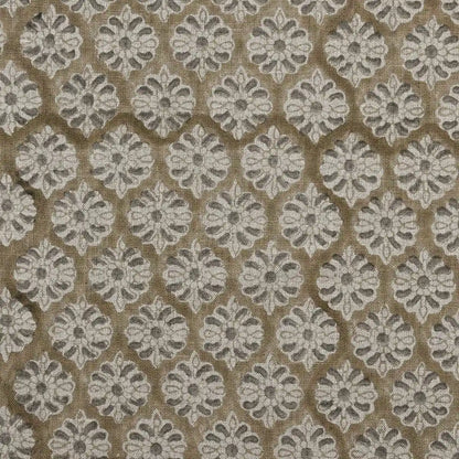 Leoy Geometric Hand Block Print Linen Fabric