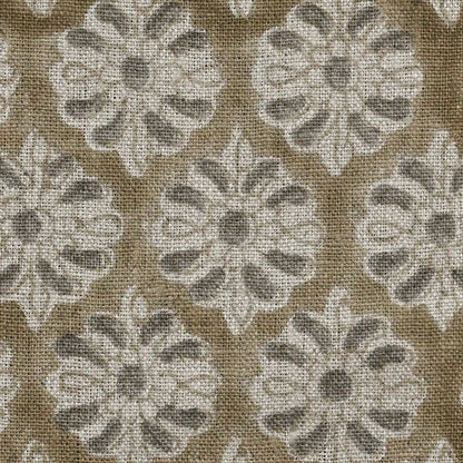 Leoy Geometric Hand Block Print Linen Fabric