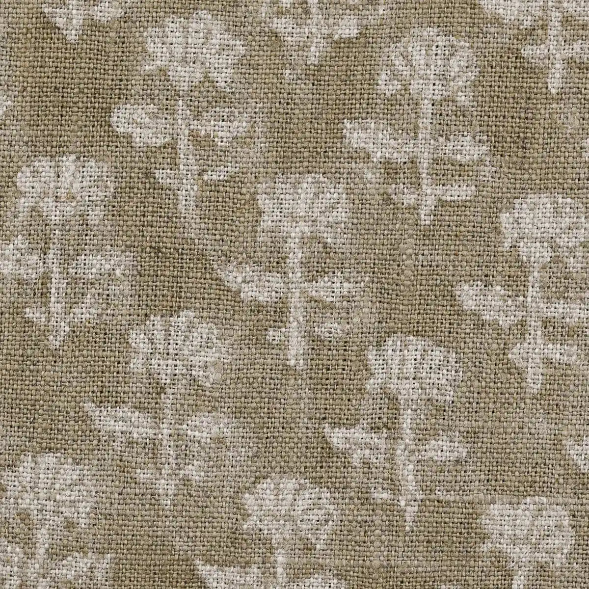 Jorge Floral Hand Block Print Linen Fabric