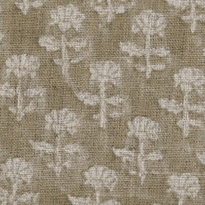 Jorge Floral Hand Block Print Linen Fabric