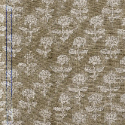 Jorge Floral Hand Block Print Linen Fabric