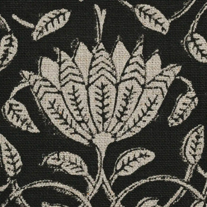 Melissa Floral Hand Block Linen Fabric
