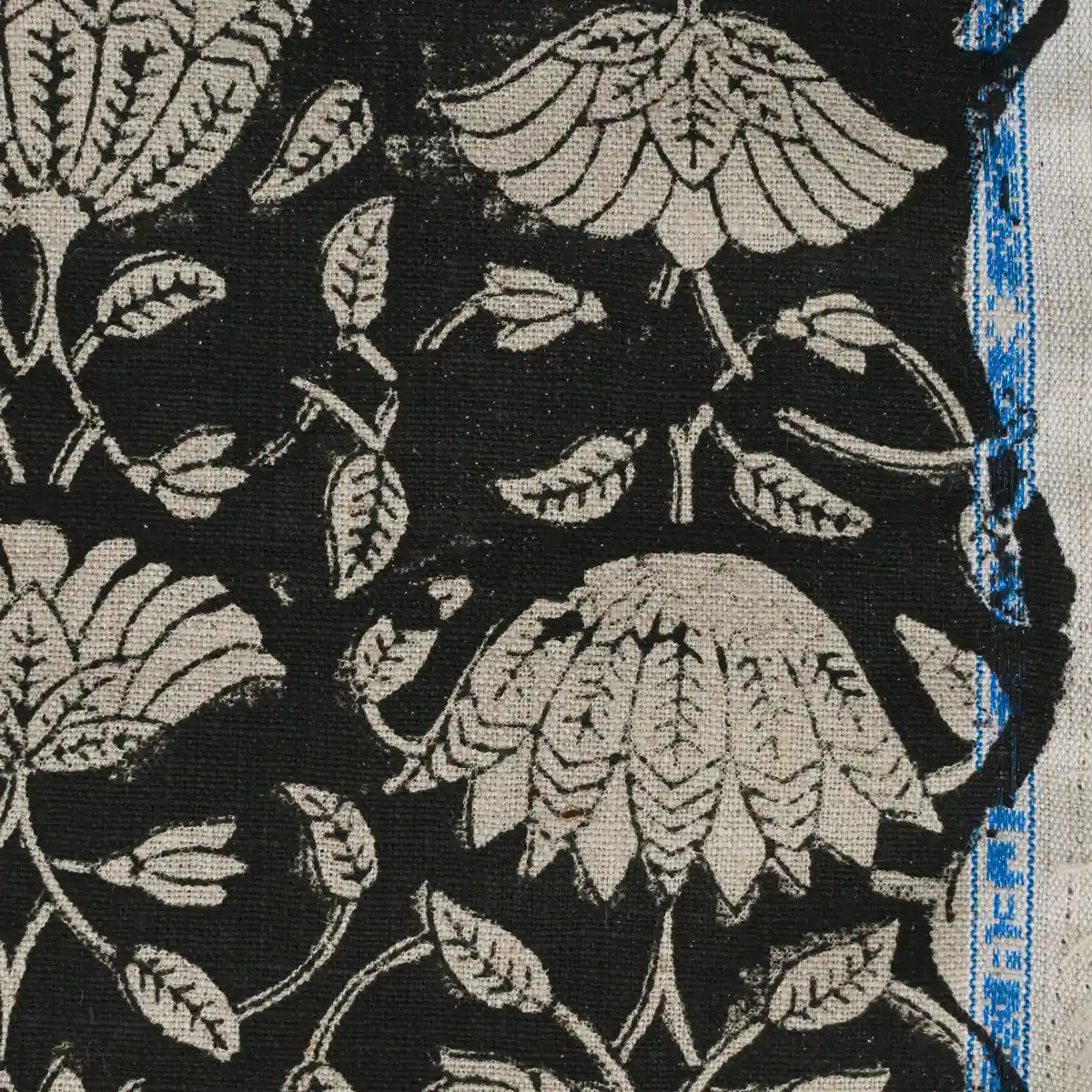 Melissa Floral Hand Block Linen Fabric