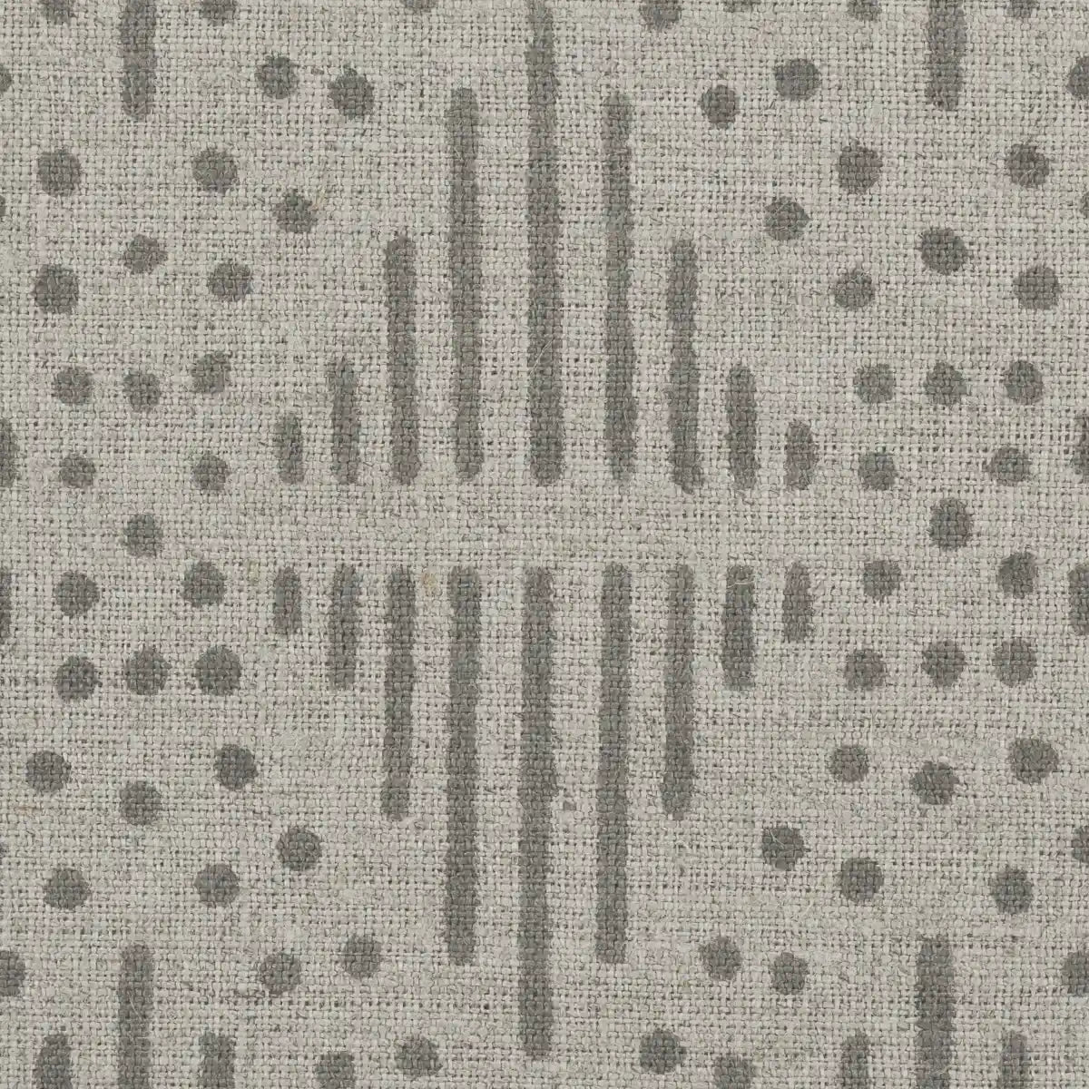 Zig-Zag Geometric Block Print Linen Fabric