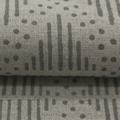 Zig-Zag Geometric Block Print Linen Fabric