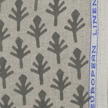 Logan Geometric Hand Block Print Linen Fabric