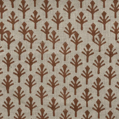 Logan Geometric Hand Block Print Linen Fabric