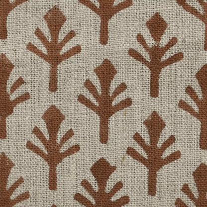 Logan Geometric Hand Block Print Linen Fabric