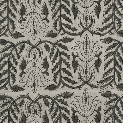 Racso Floral Block Print Linen Fabric