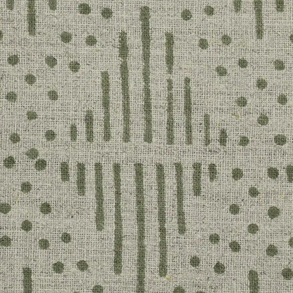 Zig-Zag Geometric Block Print Linen Fabric