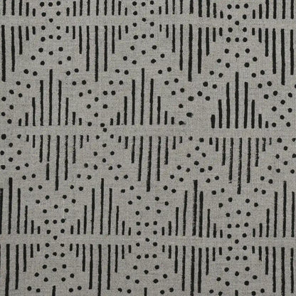 Zig-Zag Geometric Block Print Linen Fabric