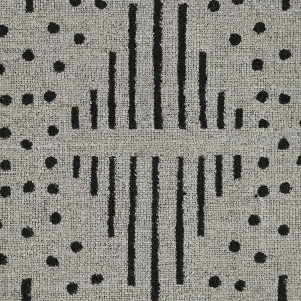 Zig-Zag Geometric Block Print Linen Fabric