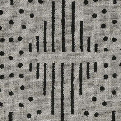 Zig-Zag Geometric Block Print Linen Fabric