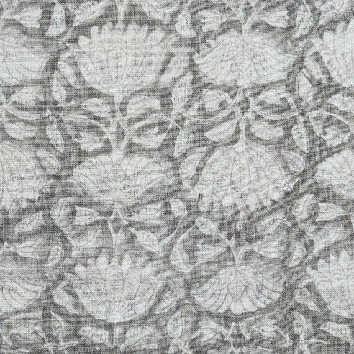 Melissa Floral Hand Block Linen Fabric