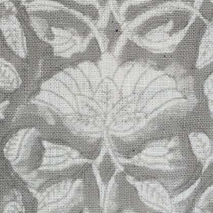 Melissa Floral Hand Block Linen Fabric