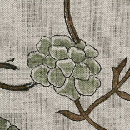 Gwyrell Floral Hand Block Printed Linen Fabric