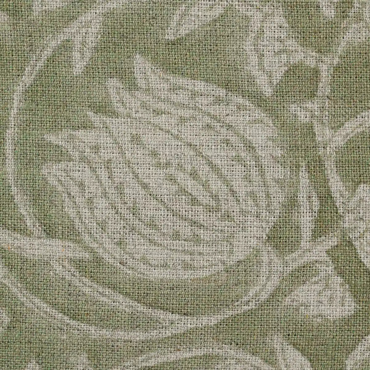 Creomsa Floral Block Print Linen Fabric