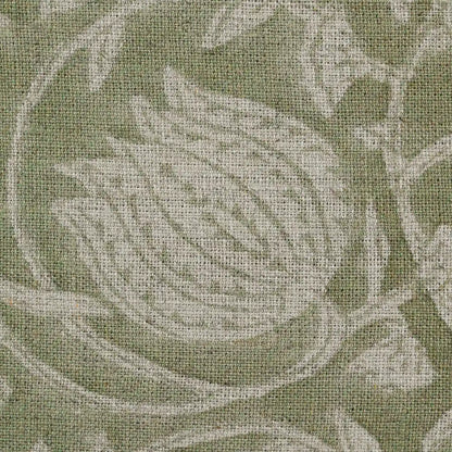 Creomsa Floral Block Print Linen Fabric