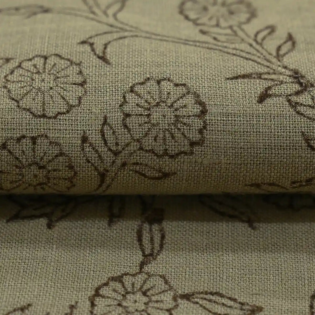 Lush Veil Dark Brown Linen Fabric
