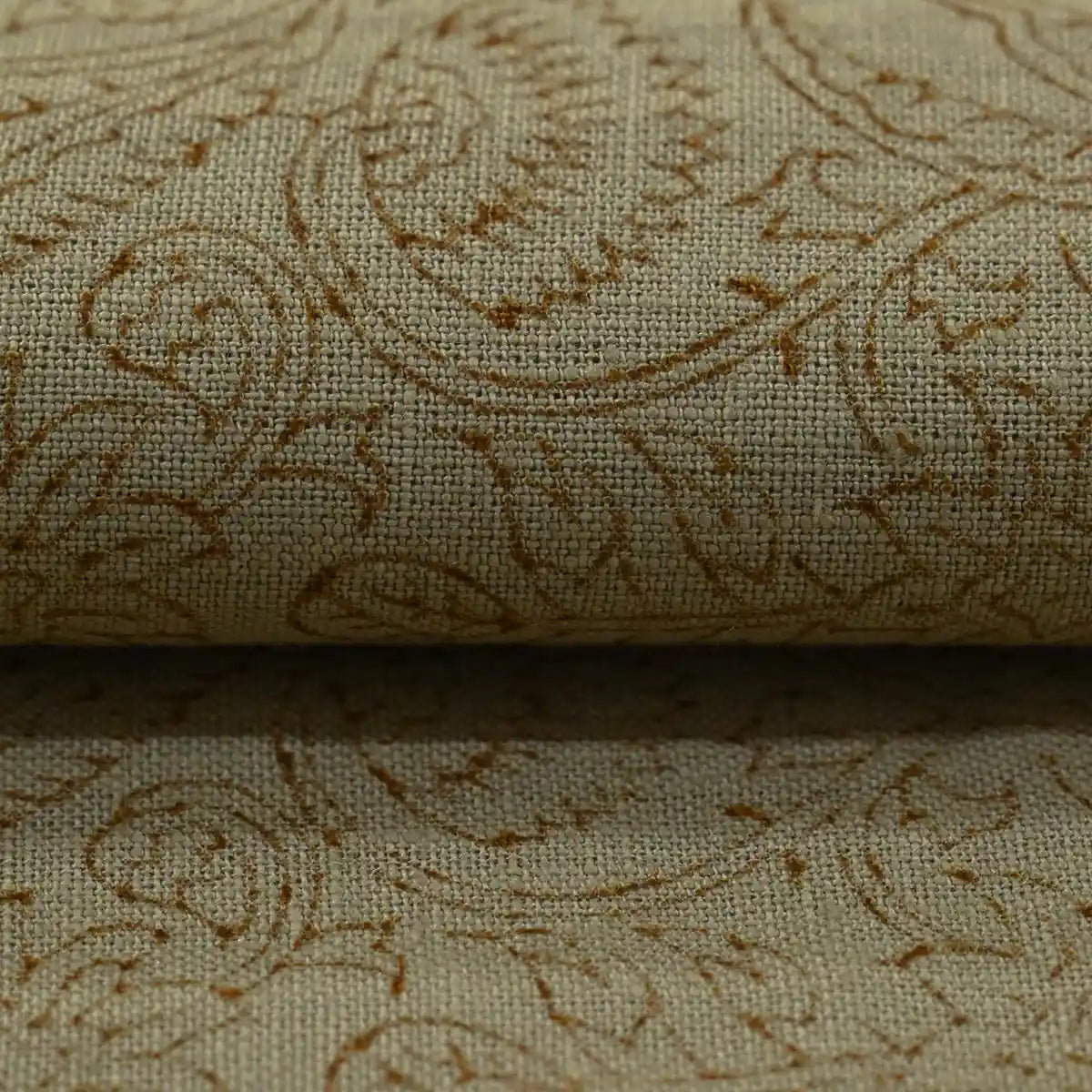 Soft Canopy Rust Linen Fabric