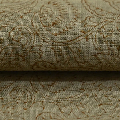 Soft Canopy Rust Linen Fabric