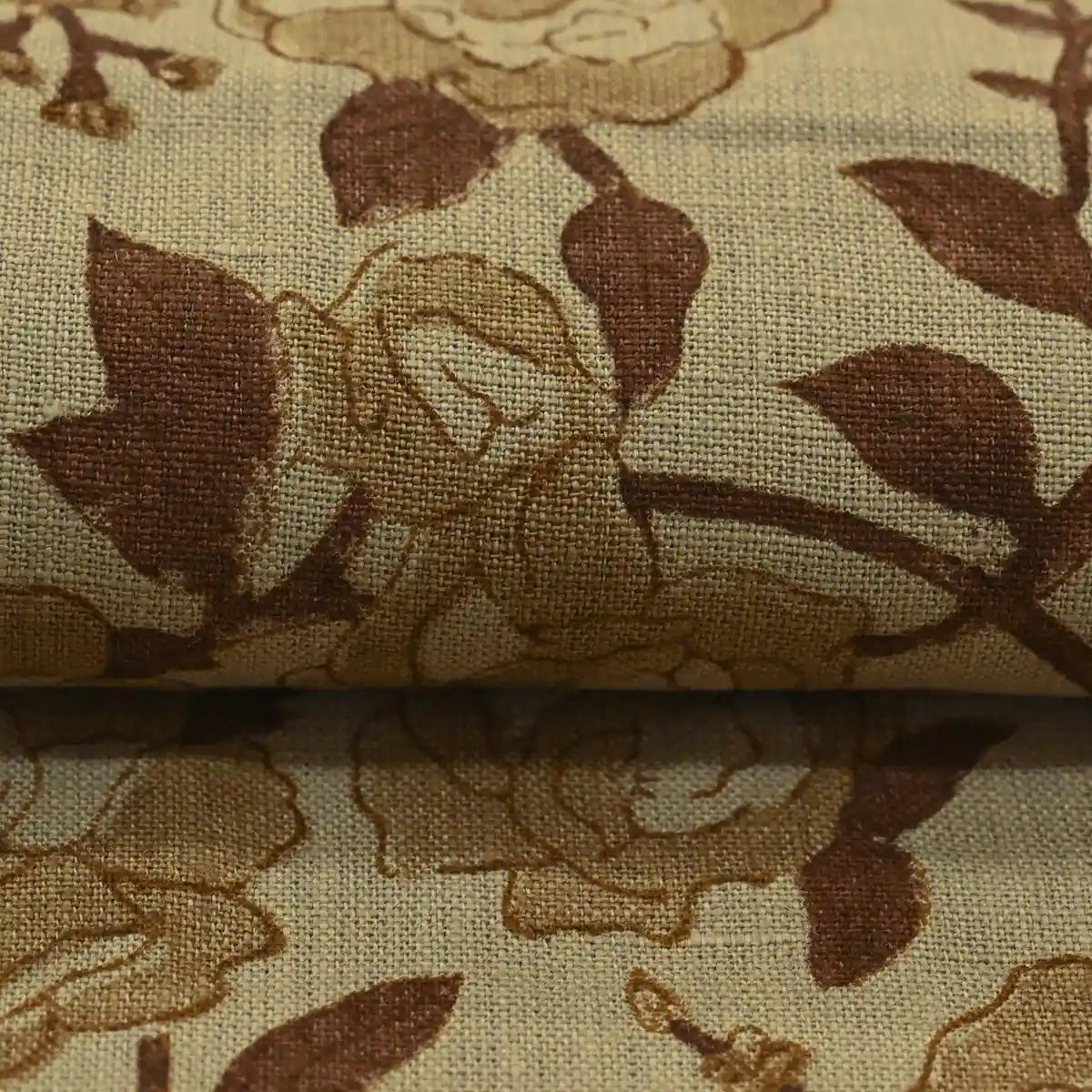 Dune Botanica Washed Tan Linen Fabric