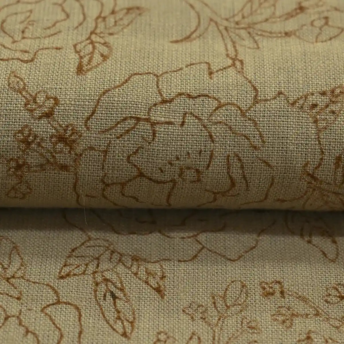 Dune Botanica Tan Dust Linen Fabric