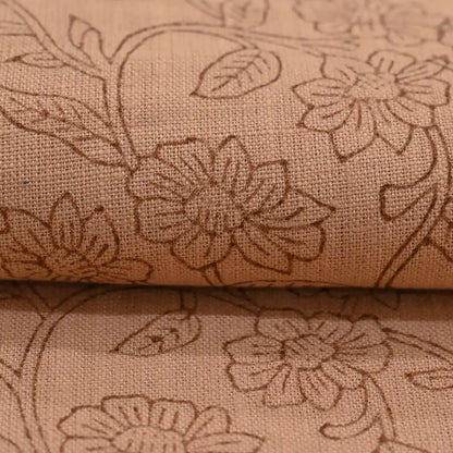 Petal Breeze Plum Linen Fabric